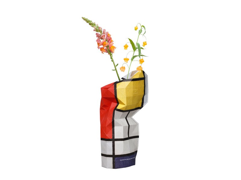 Papier Vase Mondriaan