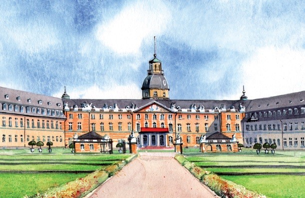 Magnet Schloss Aquarell