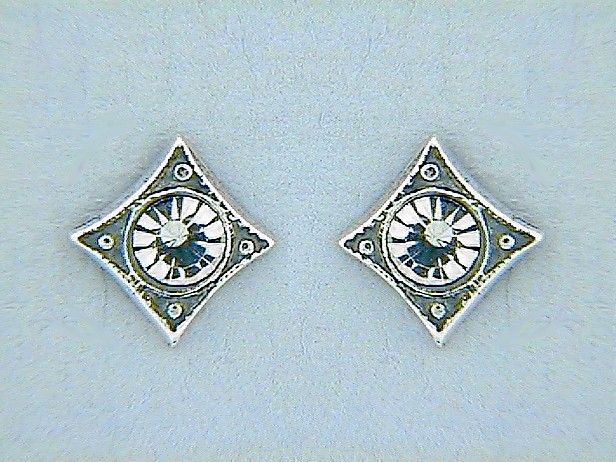 Art Deco-Ohrstecker "Kristall"