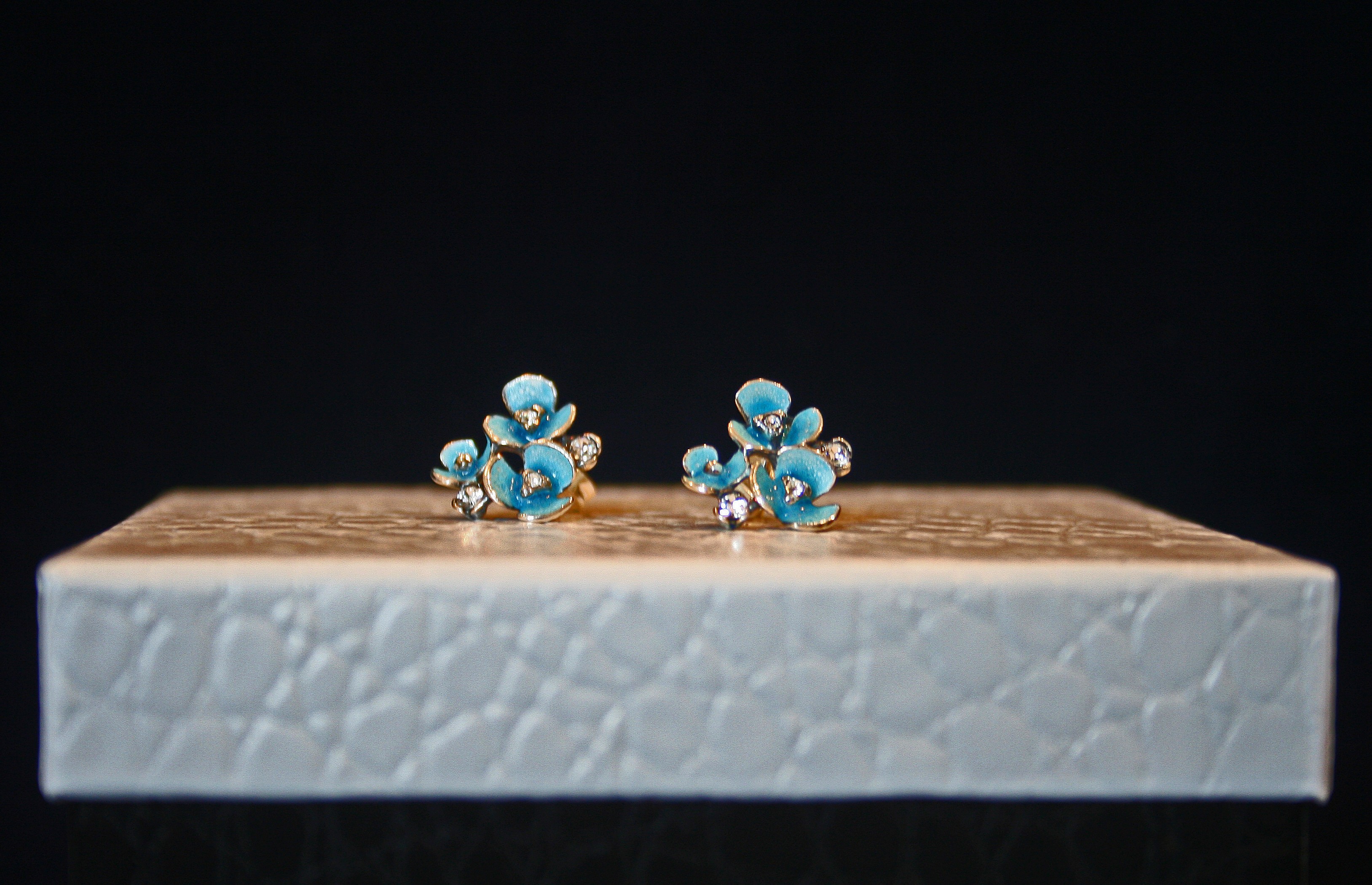 Jugendstil Ohrstecker "Blumen"