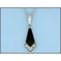 Art Deco Anhänger Schwarzes Inlay